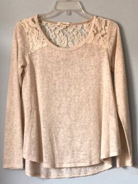 Rewind Beige Sweater with Lace